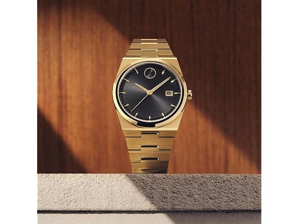 Movado Men's Quest Swiss Quartz Ionic Gold Watch