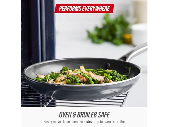 Blue Diamond 8" Diamond Infused Ceramic Frying Pan Skillet, Gray