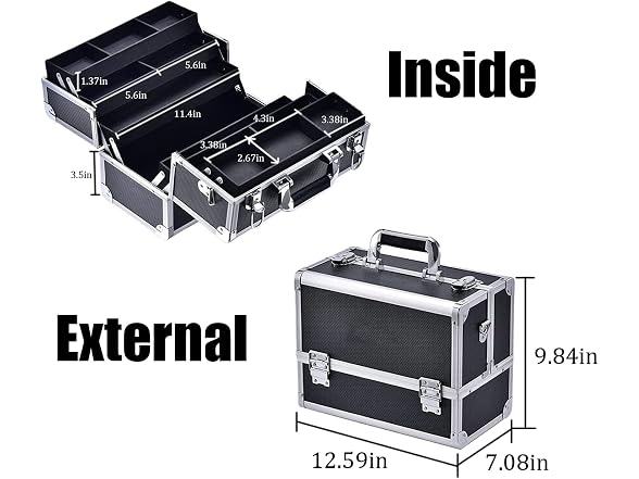 Fancial Cosmetic Case Large: 6-Tier Tray 