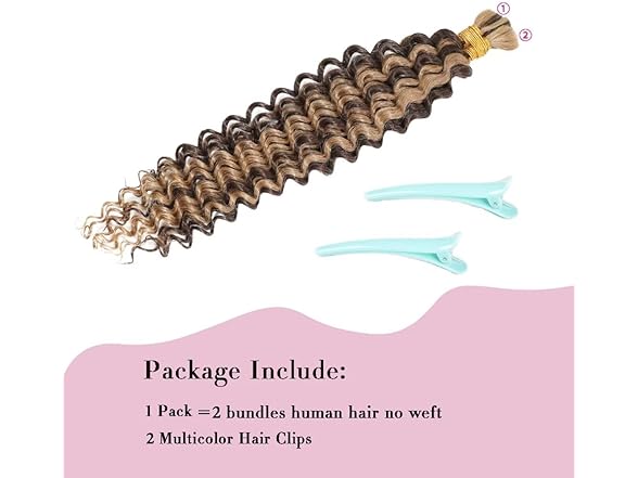 Highlight Deep Wave Bulk Human Hair