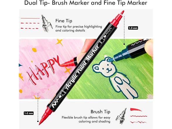 Shuttle Art 36 Acrylic Dual Tip Markers