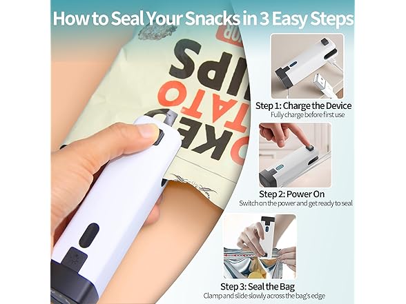 HSLGOVE 3-IN-1 Mini Bag Sealer