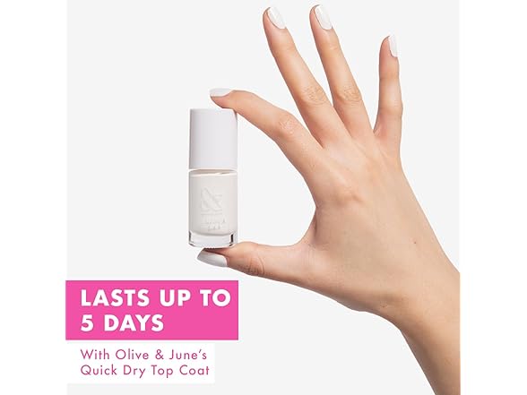 Olive & June Quick Dry Nail Polish White
