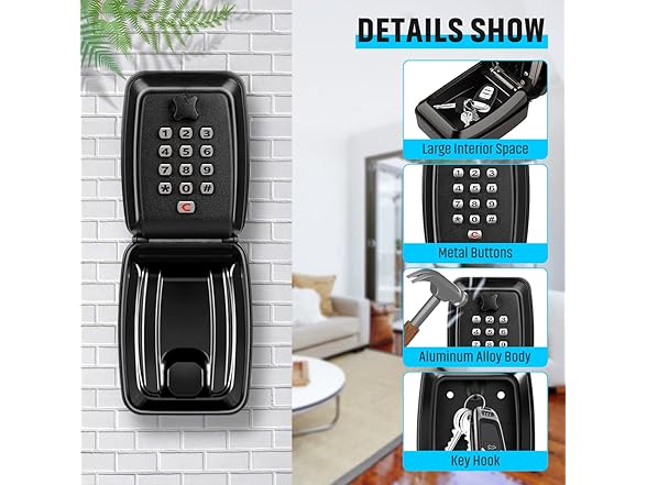 Waterproof Wall Mount Lock Box