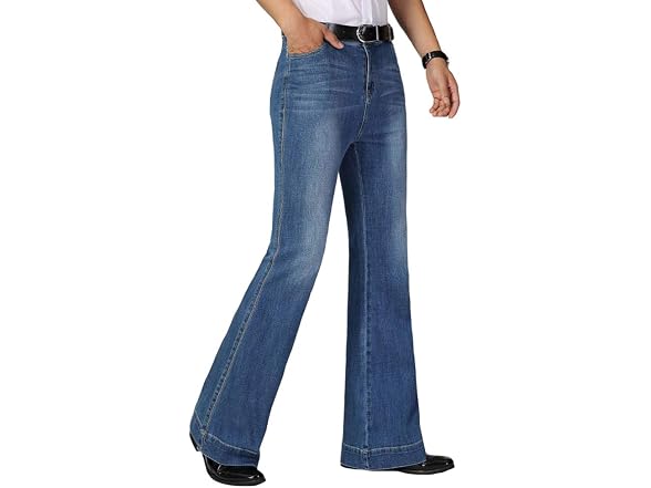 Haorun Men (30) Bell Bottom Jeans Slim Trousers