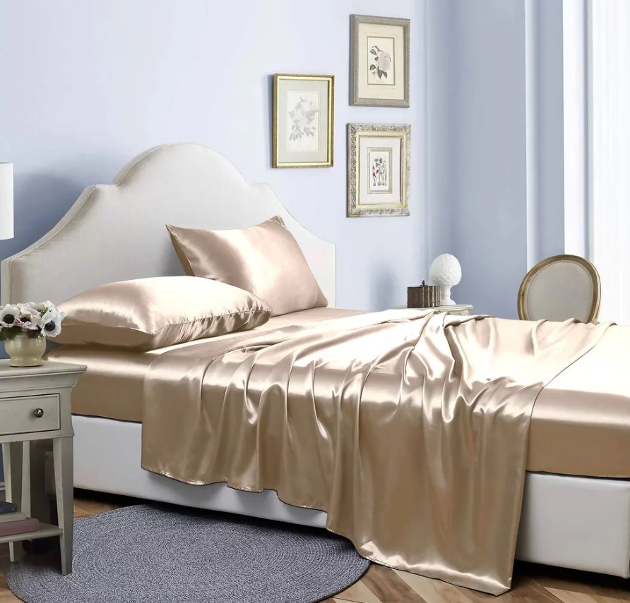 Bibb Home Silky Satin 4 Piece Sheet Set - Gallery 30