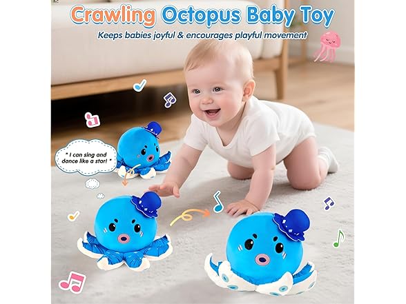 SAIMAND Crawling Octopus Musical Toy