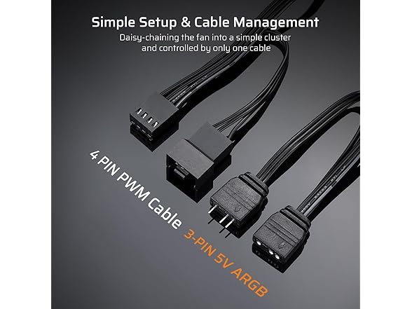 LTC 120mm Case Fan, ARGB, Black