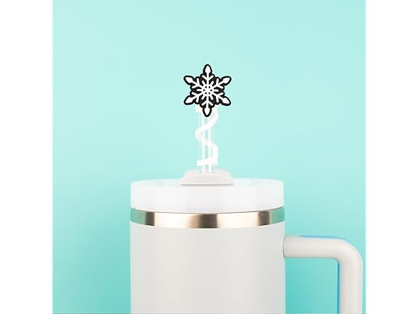 Snowflake Straw Cover Cap Silicone