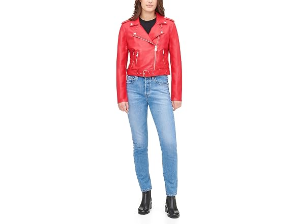 Levi's Women Belted Faux Leather Moto Jacket