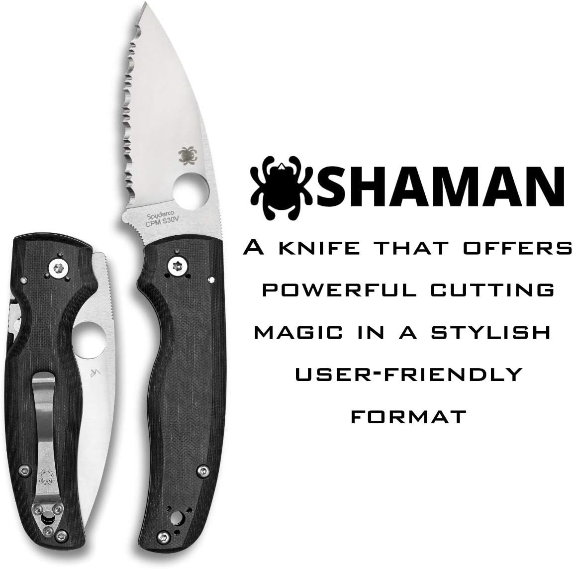 Spyderco Shaman Folding Pocket Knife - Gallery 7