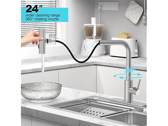 Kitchen Faucets with Pull Down Sprayer