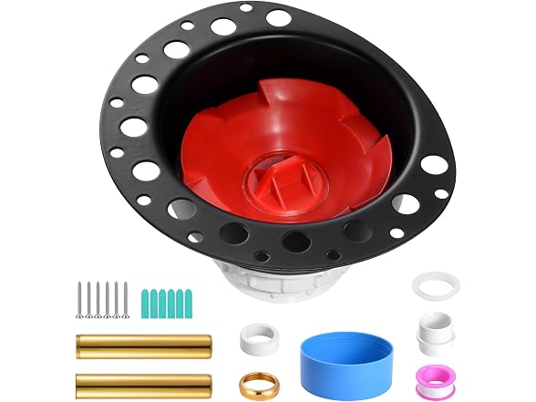 PVC Freestanding Tub Drain Kit, 2 Brass Tail Pipes
