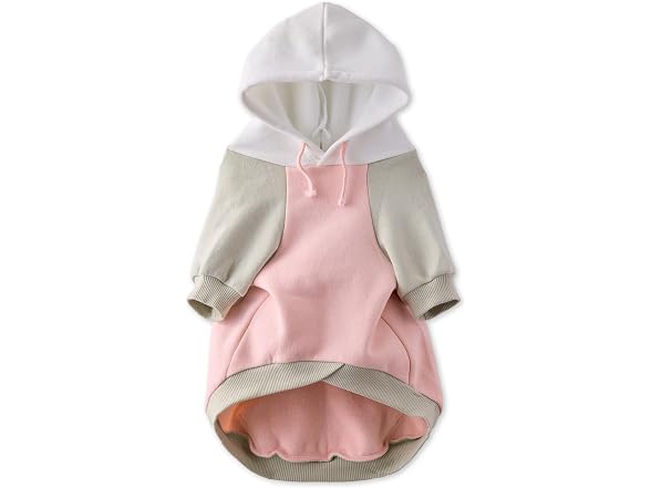 Pet Passion Rocky II Dog Hoodie, Pink Color Block, XXS