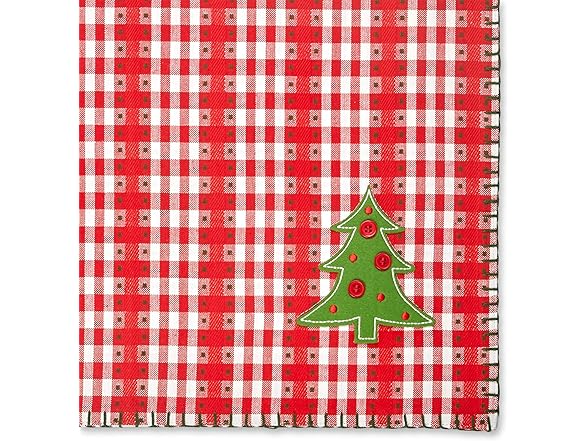 DII Jolly Christmas Tree Reversible Placemat Set