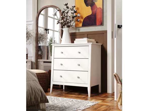 Jela USA 3-Drawer Dresser - White