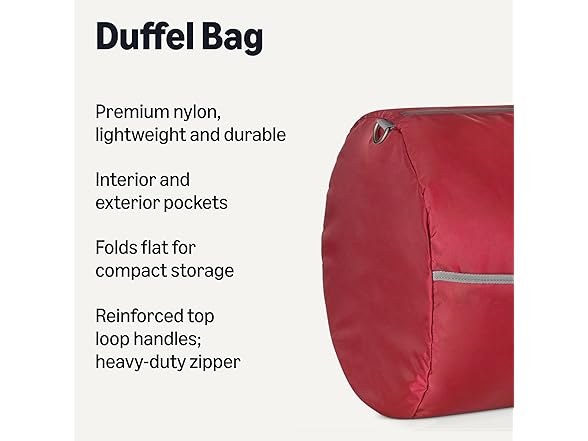 Amazon Essentials XL Nylon Duffel Bag