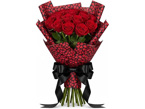 LUV Ribbons Red Dreamy Hearts Floral Wrap Waterproof - Gallery 2