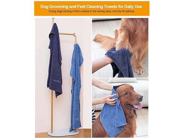 JETOG 2-PCS Fast Drying Dog Towels