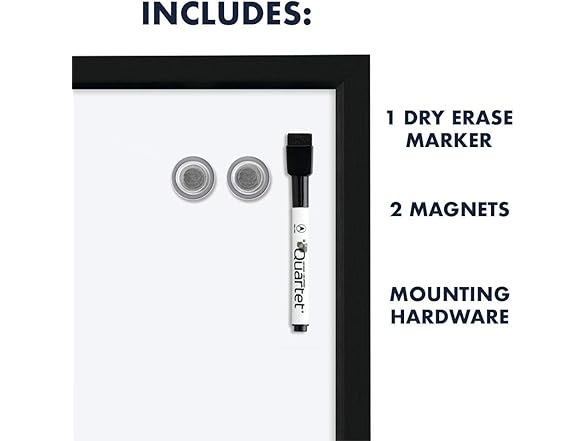 Quartet Magnetic Whiteboard 17x23 Blk