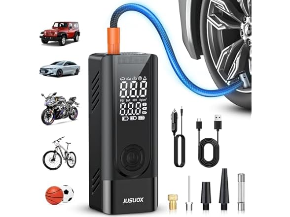 JUSUOX 150 PSI Portable Tire Inflator