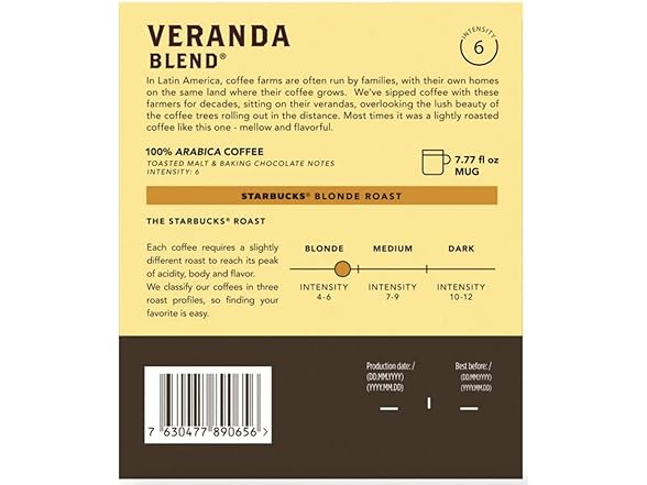 Starbucks® Veranda Blend Vertuo Nespresso Pods