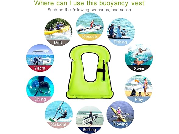Inflatable Snorkel Vest for Adults Kids