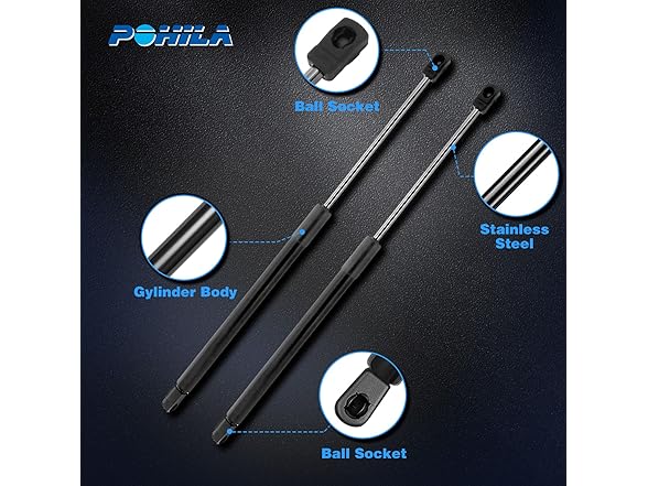 POHILA Hood Lift Supports Ford 2pc