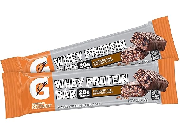 12ct Gatorade Whey Protein Recover Bar, Chocolate Chip