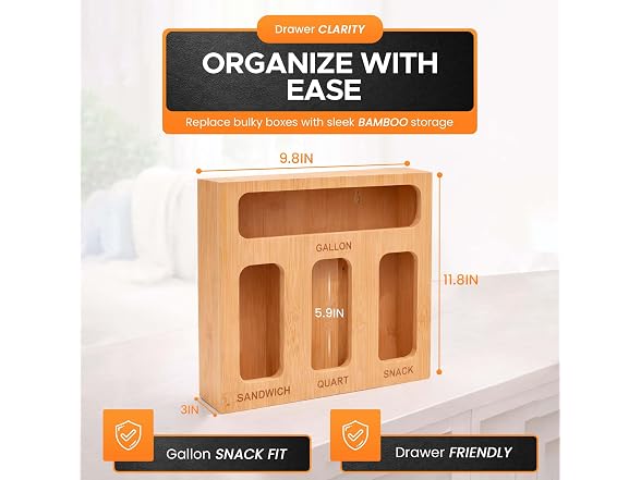 Earth’s Dreams Bamboo Kitchen Drawer Organizer