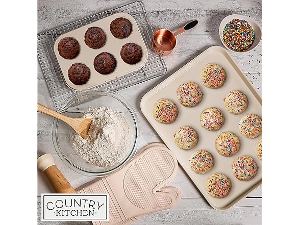 13 Pc Nonstick Bakeware Set Taupe