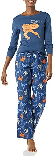 Amazon Essentials Disney | Marvel | Star Wars Women's Flannel Pajama Sleep Sets, Marvel Captain America, X-Small