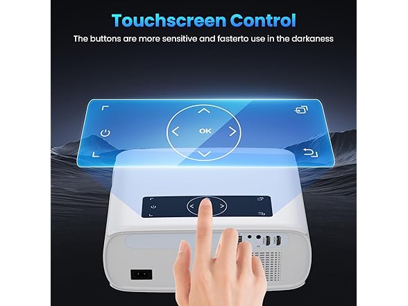 490ANSI Native 1080P WiFi Bluetooth Projector