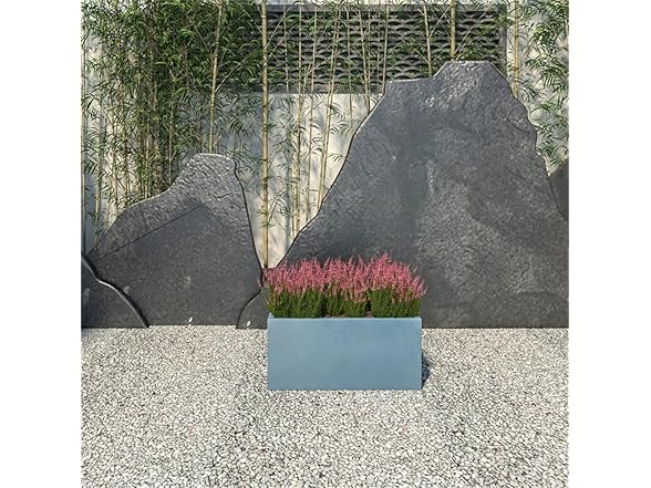 LeisureMod BP9 Bloom Planter Aged Concrete Planter