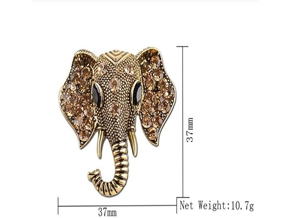 QKAIFRYSUG Elephant Brooch Pin Retro Cry