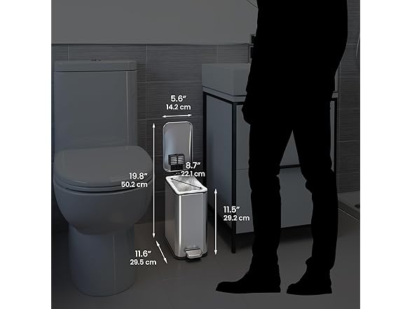 iTouchless 5 Liter SoftStep Trash Can