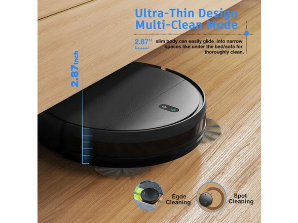 GTTVO Robot Vacuum - Black