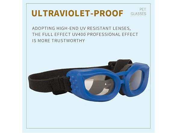 Dog Goggles Small Breed, UV/Wind/Dust/Fog Pr