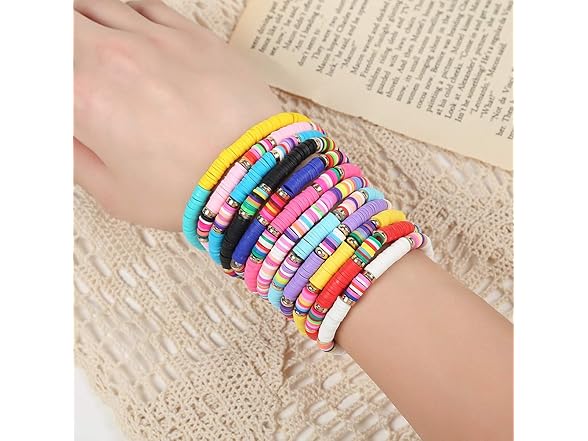 Cooluckday Heishi Surfer Bracelets