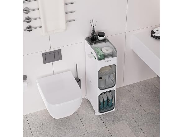 BINSIO Slim Bathroom Storage Cabinet
