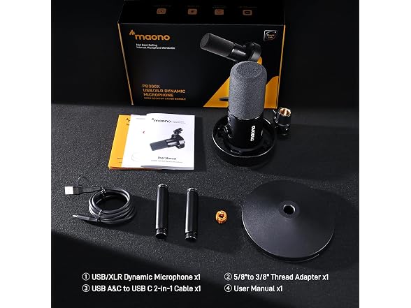 MAONO Dynamic XLR/USB Podcast Mic