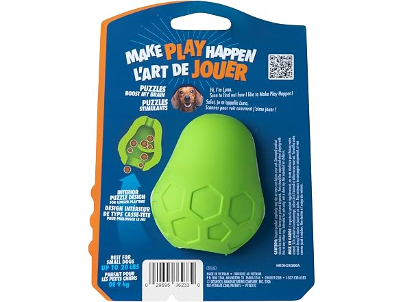 Chuckit! Tumble Teez Dog Treat Puzzle Toy, Small Green