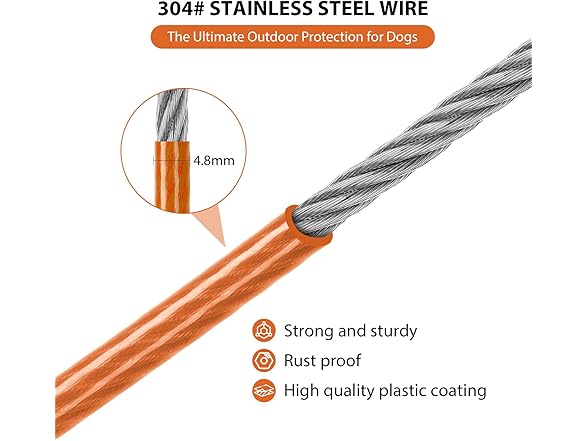 Betmaypet Dog Tie Out Cable