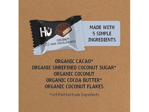 Hu Creamy Coconut Dark Choc Bites 6pk