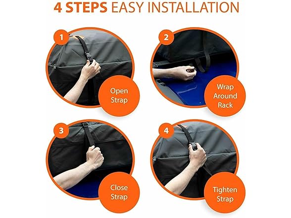 Zone Tech OR0005 Roof Top Waterproof Cargo Bag Black