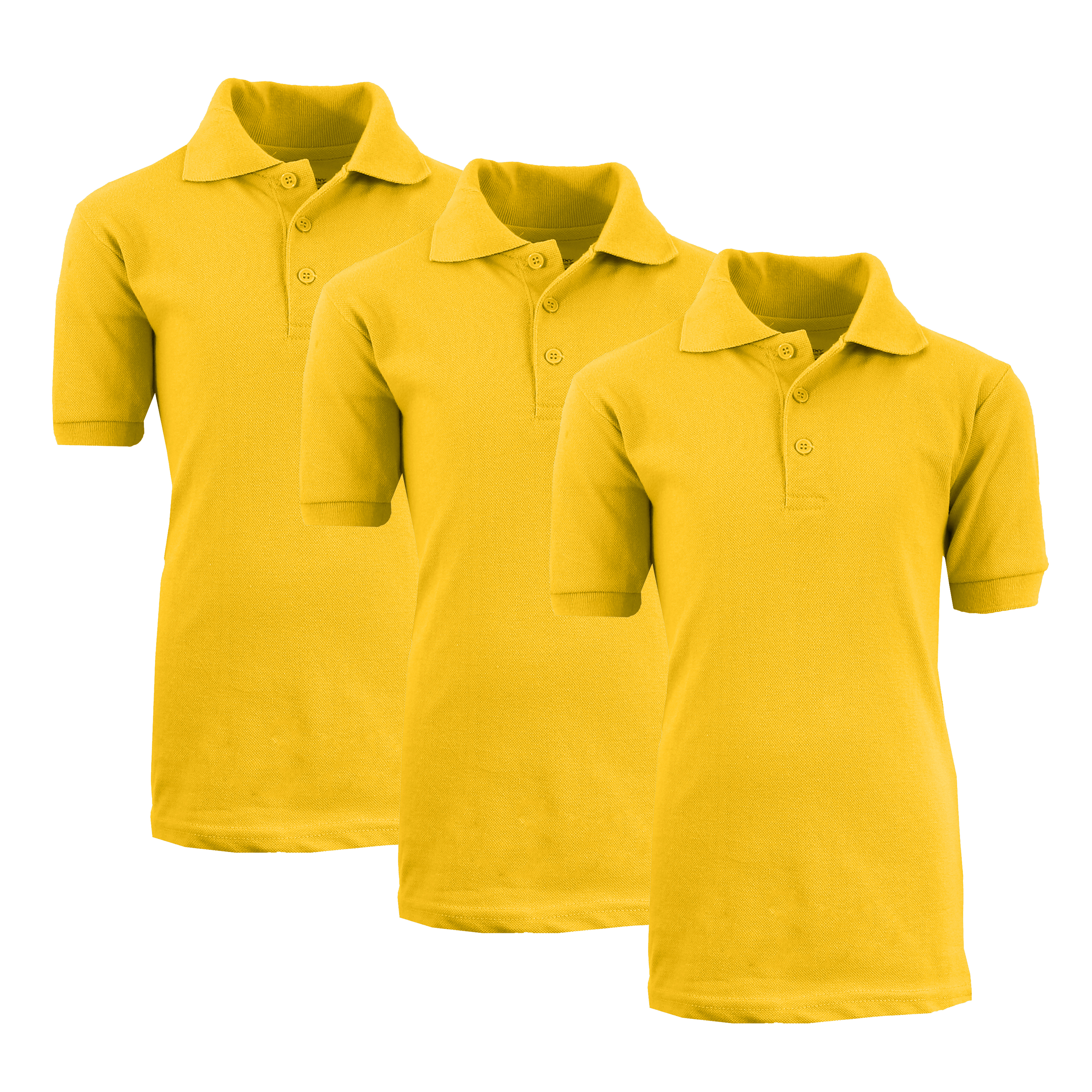 3PK Boys Short Sleeve School Polo - Gallery 26