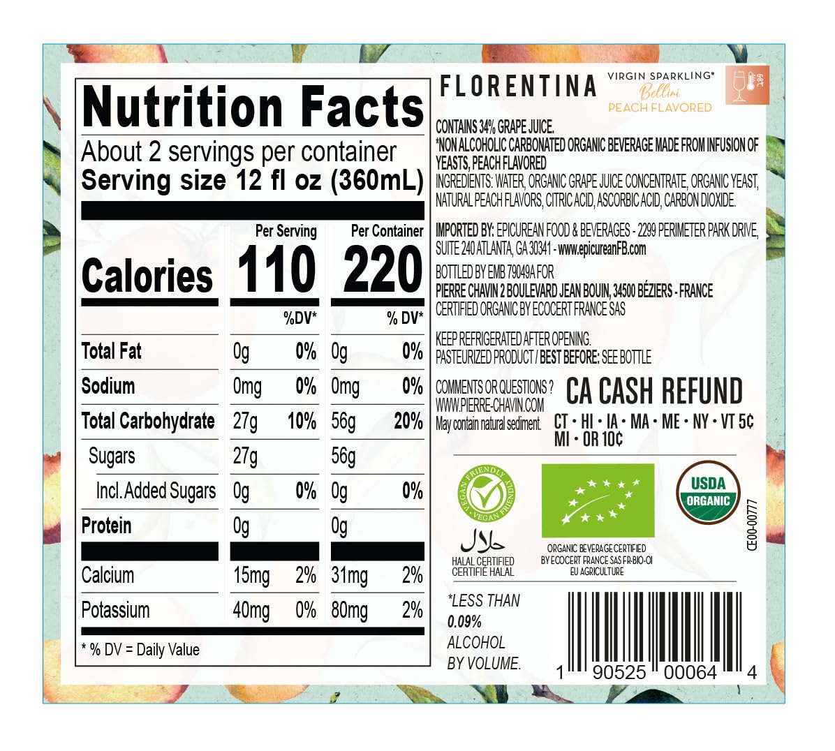 4 Pk Florentina Organic Non-Alcoholic Spritz + Bellini - Gallery 15