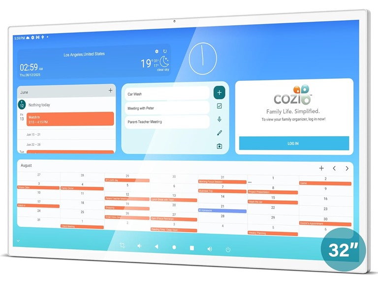 32" Digital Calendar | Wall Mounted | Touch Screen