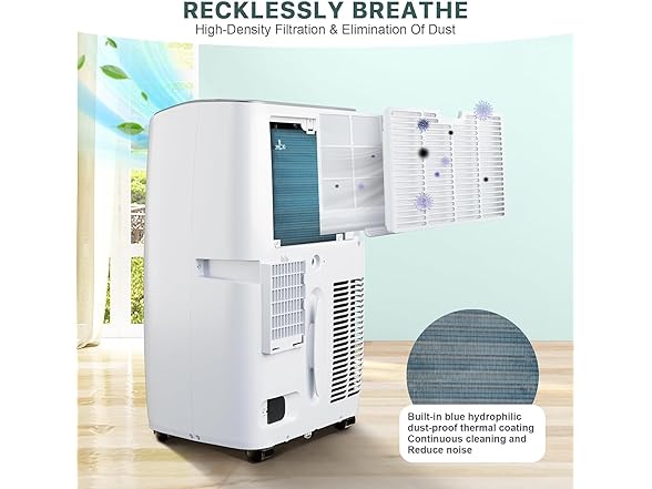 Vossfamul 4-in-1 14,000 BTU Portable AC with Heat