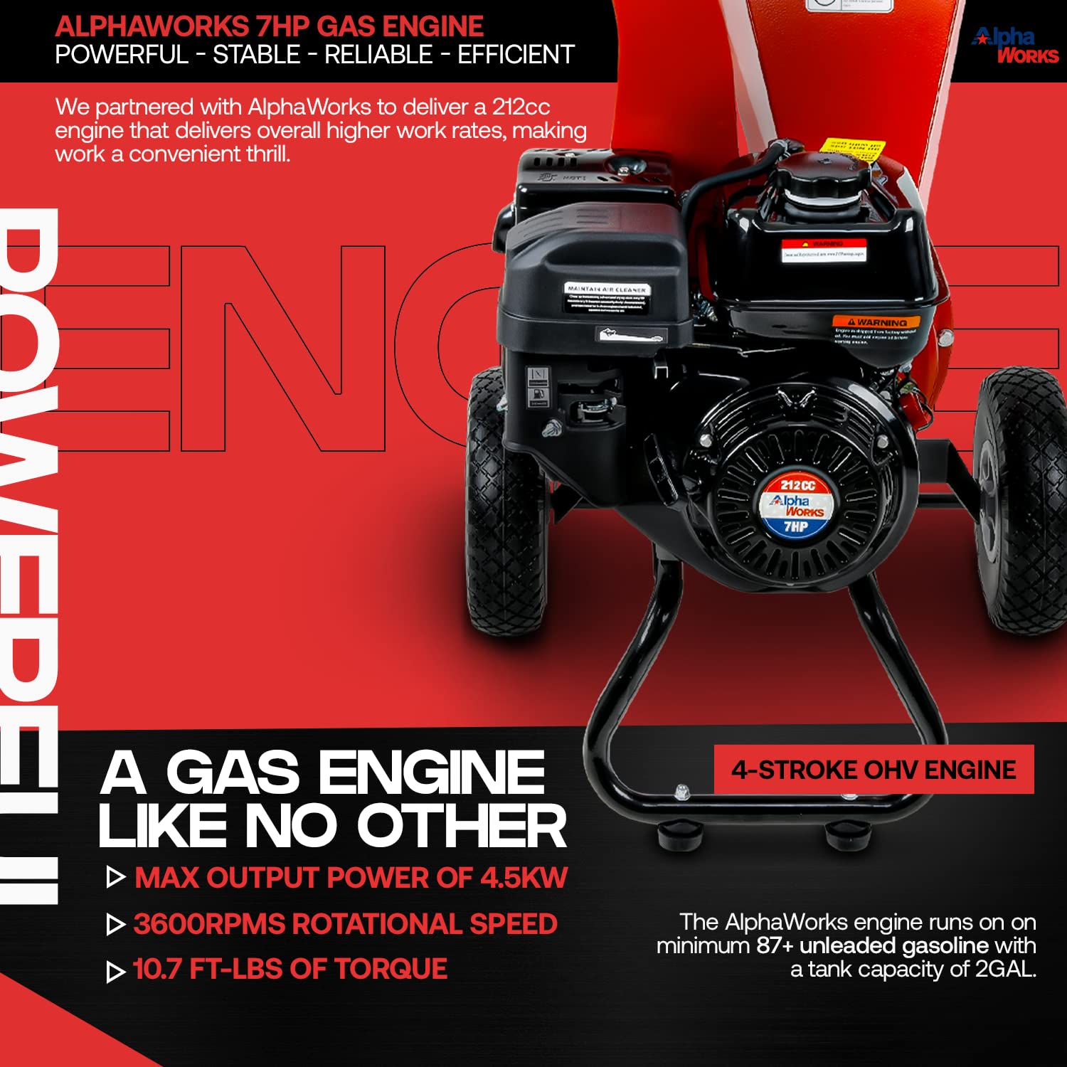 GreatCircleUSA 3-in-1 Wood Chipper 7 HP - Gallery 10
